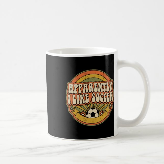 Tydligen gillar jag retrospeldag för damer  kaffemugg (Höger)