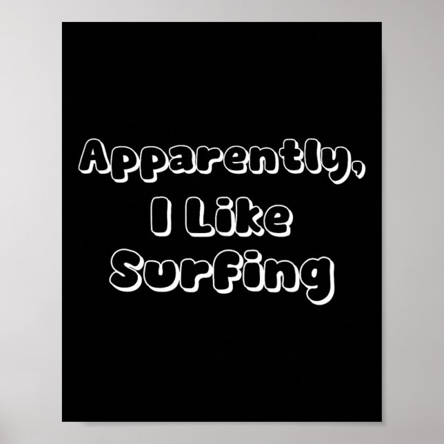Tydligen gillar jag surfing  poster (Framsidan)