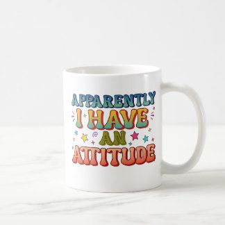 Tydligen Har Jag En Attityd Retro Groovy Kaffemugg