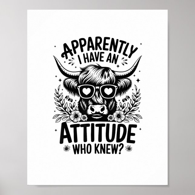 Tydligen har jag en attityd som kände Sarcasm Hig Poster (Framsidan)