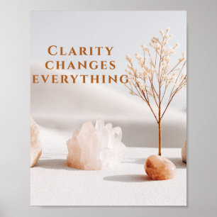 Tydlighet Förändrar Allt Neutral Minimalist Poster