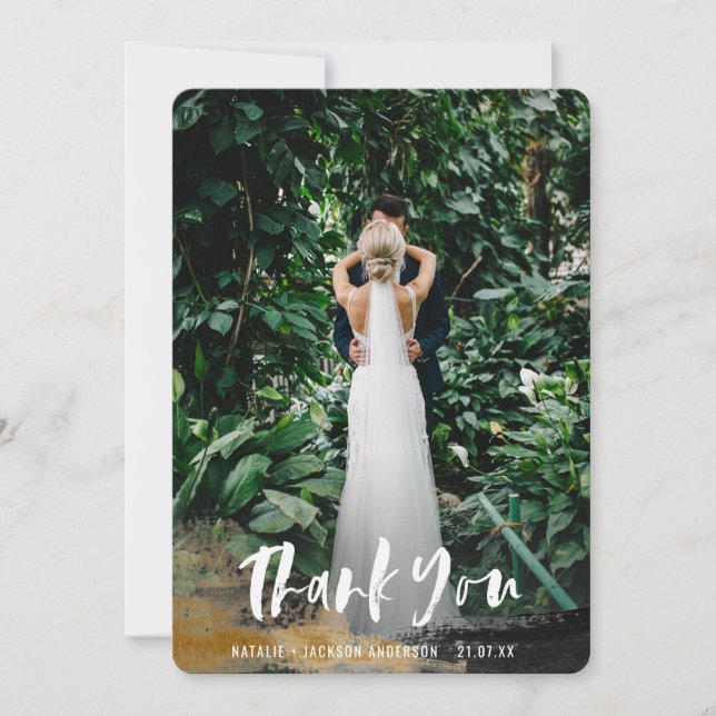 Tydligt tack för målat tropiskt foto (Framsida)