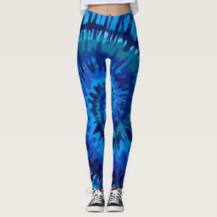 Tye-Dye-Blue-Leggings Leggings