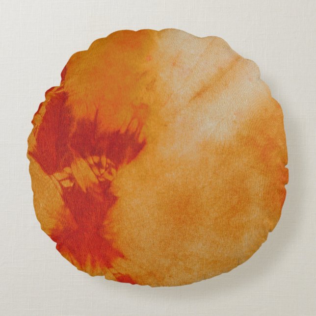 Tye Dye Composition nr 12 av Michael Moffa Rund Kudde (Framsidan)