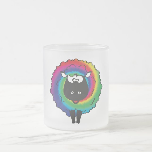 Tye dye-får frostad glasmugg (Center)