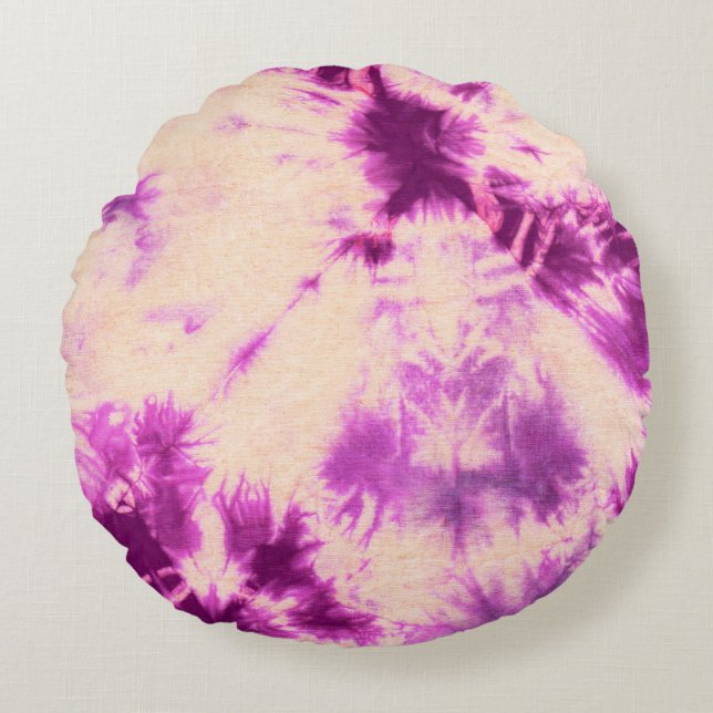 Tye Dye Komposition #7 av Michael Moffa Rund Kudde (Framsidan)