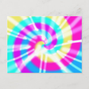 Tye Dye Mönster Vykort