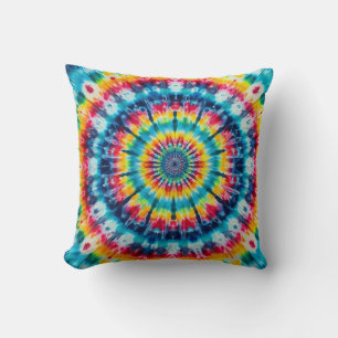Tye-Dye Psykedelisk Fyrkantig Vardagsrum eller Sov Kudde