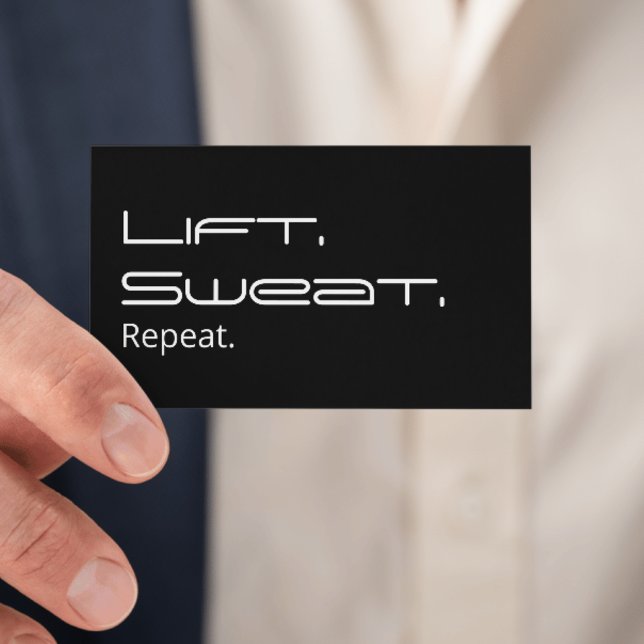 Tyfografi för personlig träningsträningsträning visitkort (Skapare uppladdad)