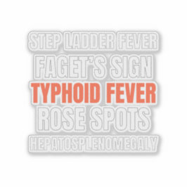 Tyfoid-feber - medicinsk design klistermärken