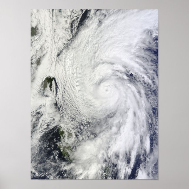 Tyfonen Chaba i Filippinska havet Poster (Framsidan)