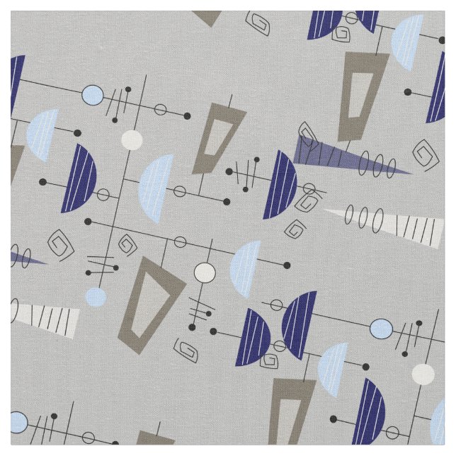 Tyg 12 för Mitt--Århundrade modernt halvmånedesign (Närbild)