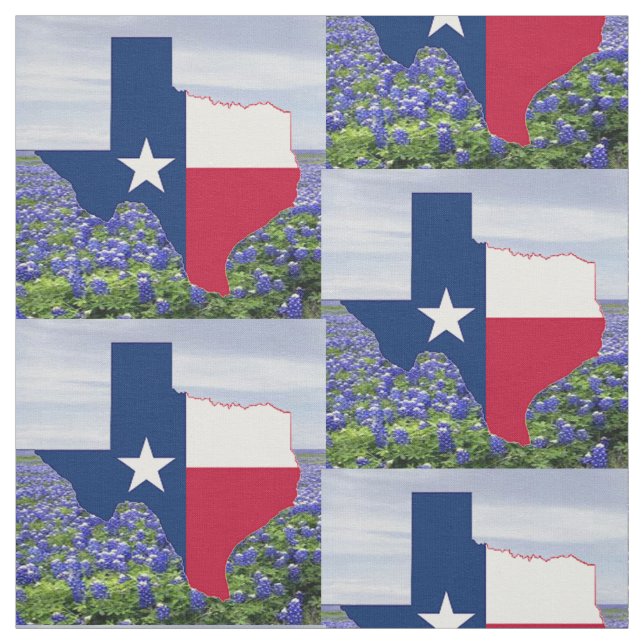 Tyg 4,5" för flagga för Texas BluebonnetsTexas (Provkarta)