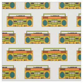 tyg av typen retro boombox mönster