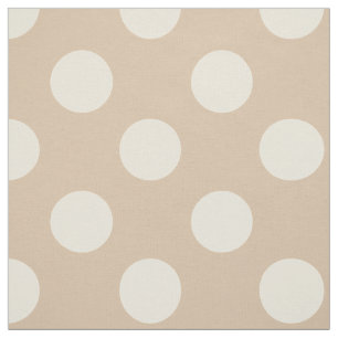 Tyg: Beige och vit polka dots Tyg