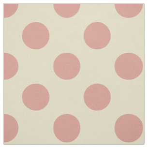 Tyg: Beigen & tänder - rosa polka dots Tyg