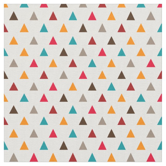 Tyg - Flerfärgade trianglar (Närbild)