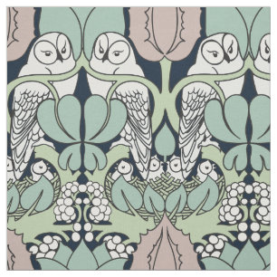 Tyg för art nouveau för Voysey ugglakonsthantver
