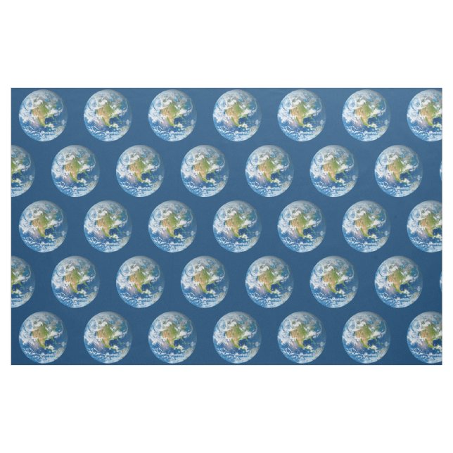 Tyg för blått för respektplanetjord (Fat Quarter)