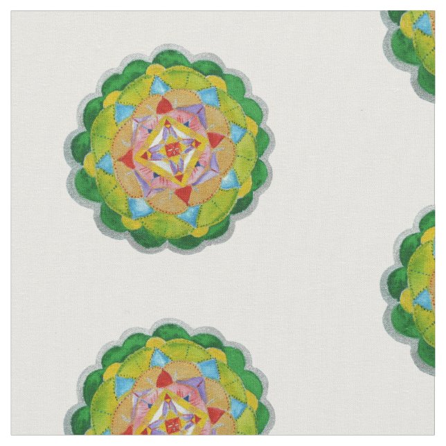 Tyg för bomull för Mandala anpassningsbar kammat (Närbild)