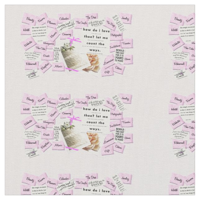 Tyg för bomull för rosa- & vitbröllopfirande (Närbild)