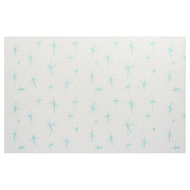 Tyg för bomull för utrymmeålderturkos Starburst (Fat Quarter)