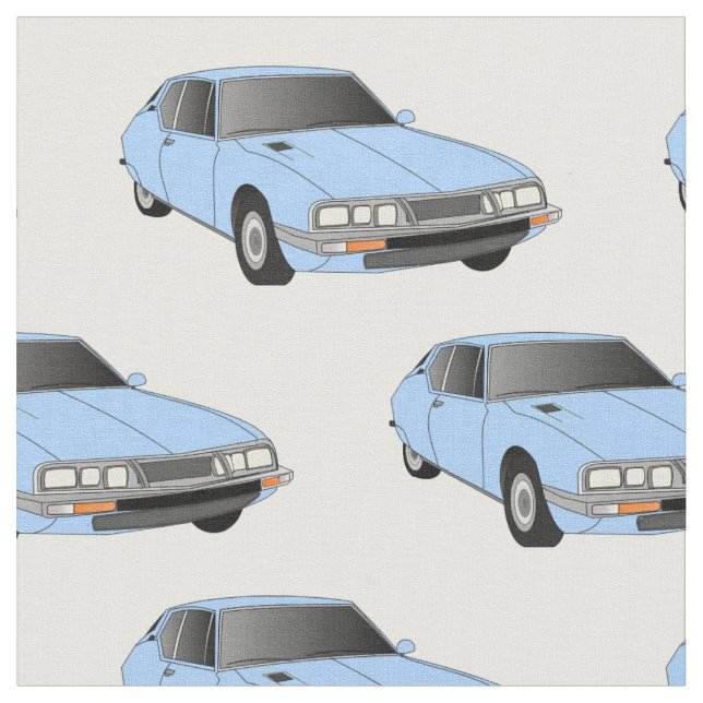 Tyg för Citroen SM isblått (Närbild)