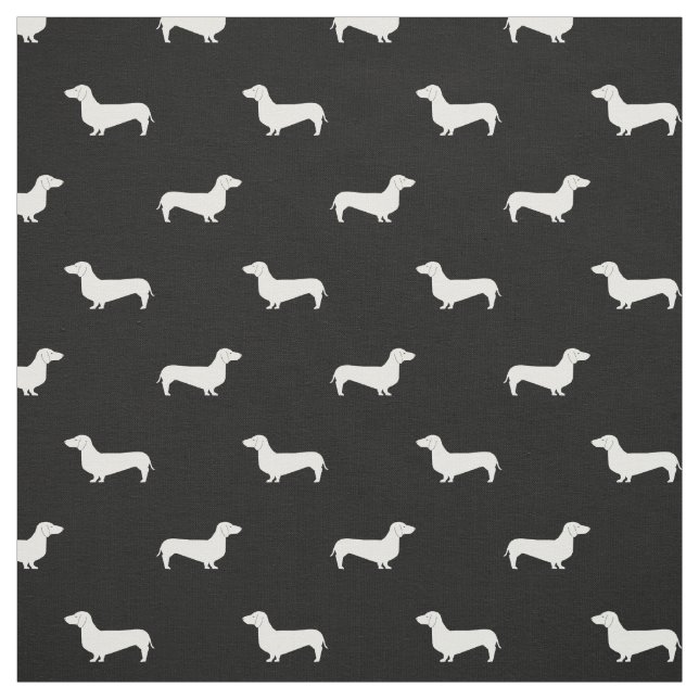 Tyg för Doxie Silhouettehund - taxtyg (Provkarta)