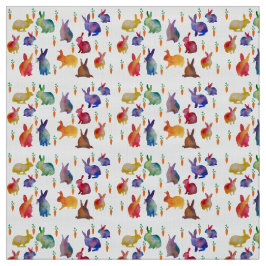 Tyg för kanin- och morotwatercolokonst