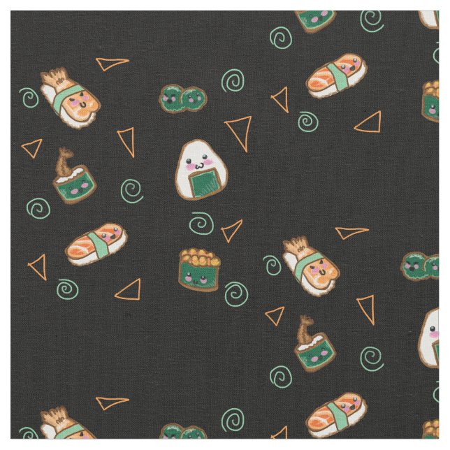 Tyg för Kawaii Sushiparty (Närbild)