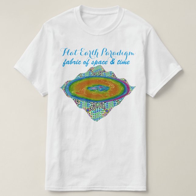 Tyg för lägenhetjordParadigm av utrymme & tid Tee (Design framsida)
