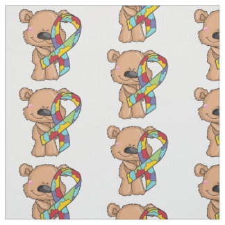 Tyg för medvetenhet för Autismbandbjörn