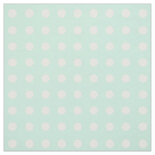 tyg för mintgrönt- och vitpolka dots