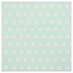 tyg för mintgrönt- och vitpolka dots