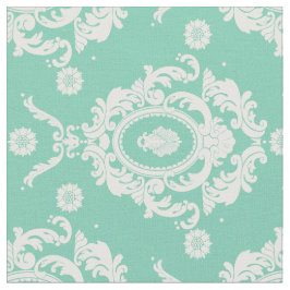 Tyg för mönster för grön vintage för Mint blom-