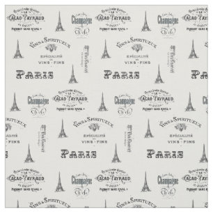 Tyg för Paris etikettCollage