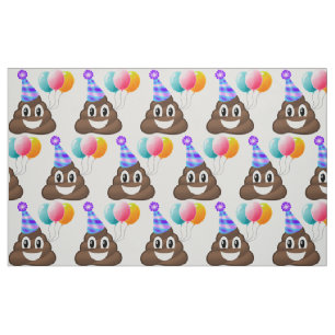 Tyg för party för Emoji födelsedagPoop