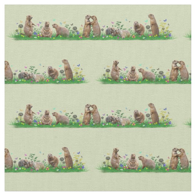 Tyg för präriehundäng (tända - grönt), (Närbild)