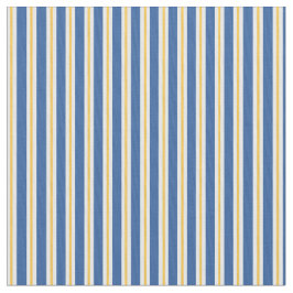 Tyg för rand för gul vit för blått vertikalt