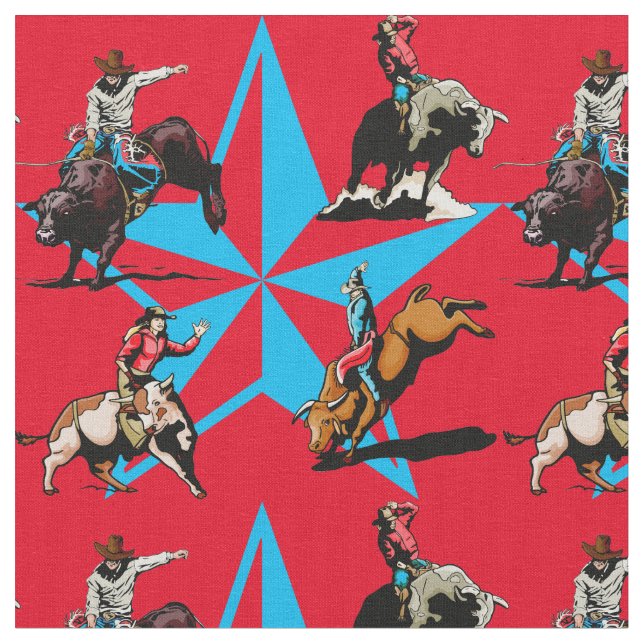 Tyg för Rodeo för tjurridningCowboys westernt (Närbild)