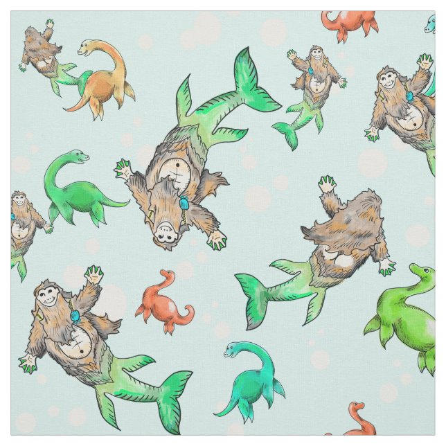 Tyg för sasquatch för Loch NessMerm-squatch (Provkarta)