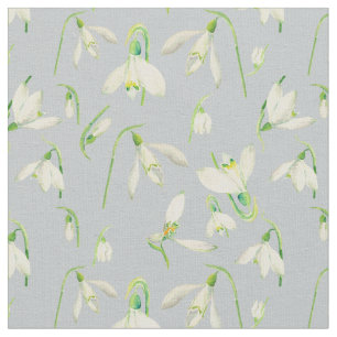 Tyg för vattenfärgSnowdrops mönster