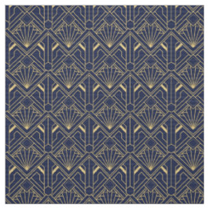 Tyg - Lila och Guld Art Deco Sömlös Design