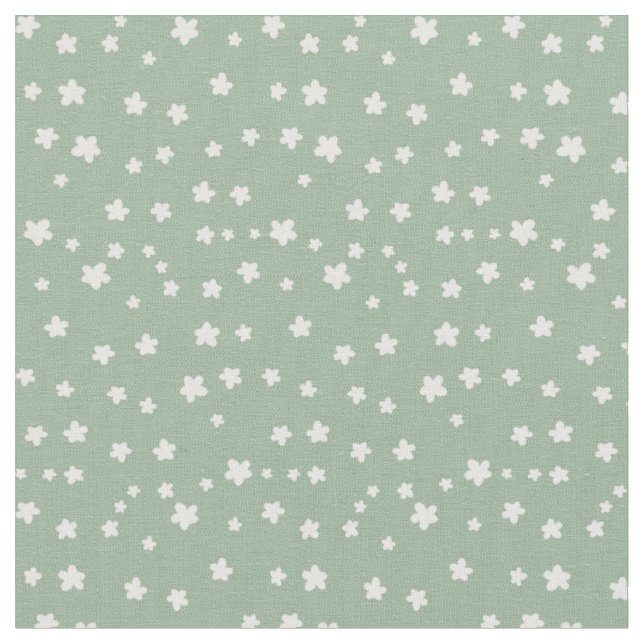 Tyg med ett litet blommigt tryck (Närbild)