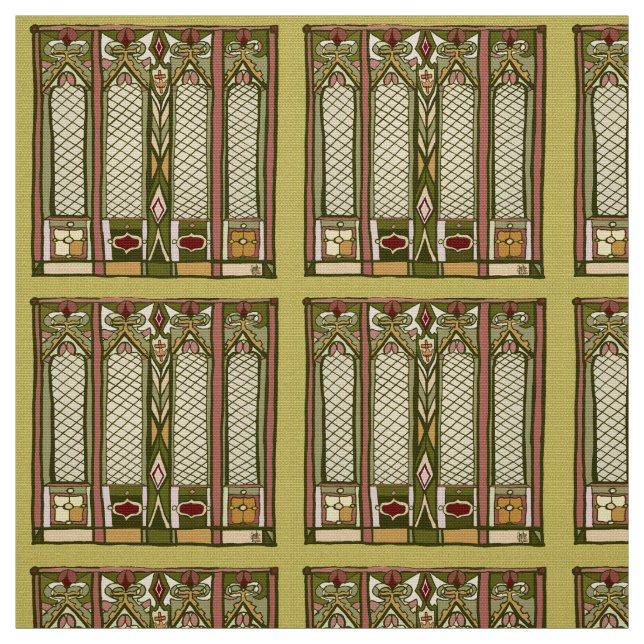 Tyg med "konsthantverk" Stylized mönster (Provkarta)