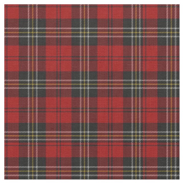 Tyg - Röd Tartan Macpherson-klan (Närbild)