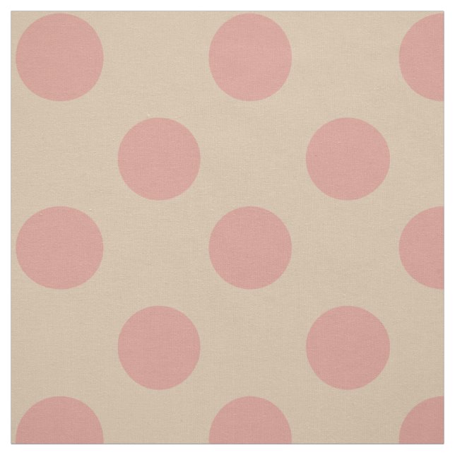 Tyg: Rosor & tänder - rosa polka dots Tyg (Provkarta)