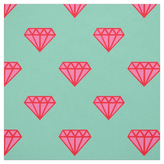 Tyg: Turkos- & rosagemstones Tyg (Provkarta)