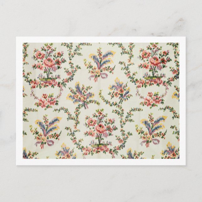 Tyg vävt för drottning Marie Antoinette på Pala Vykort (Framsida)