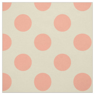 Tyg: Vit & tänder - rosa polka dots Tyg